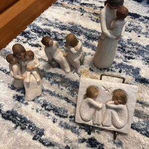 All 4 willow tree figurines.